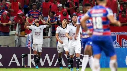 Colo Colo venció por 2-1 a Fortaleza en el debut de la Libertadores. Foto: Agencia Uno, Agencia Uno