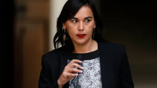 La ministra del Interior Izkia Siches enfrentó a los medios de comunicación en La Moneda, Agencia Uno