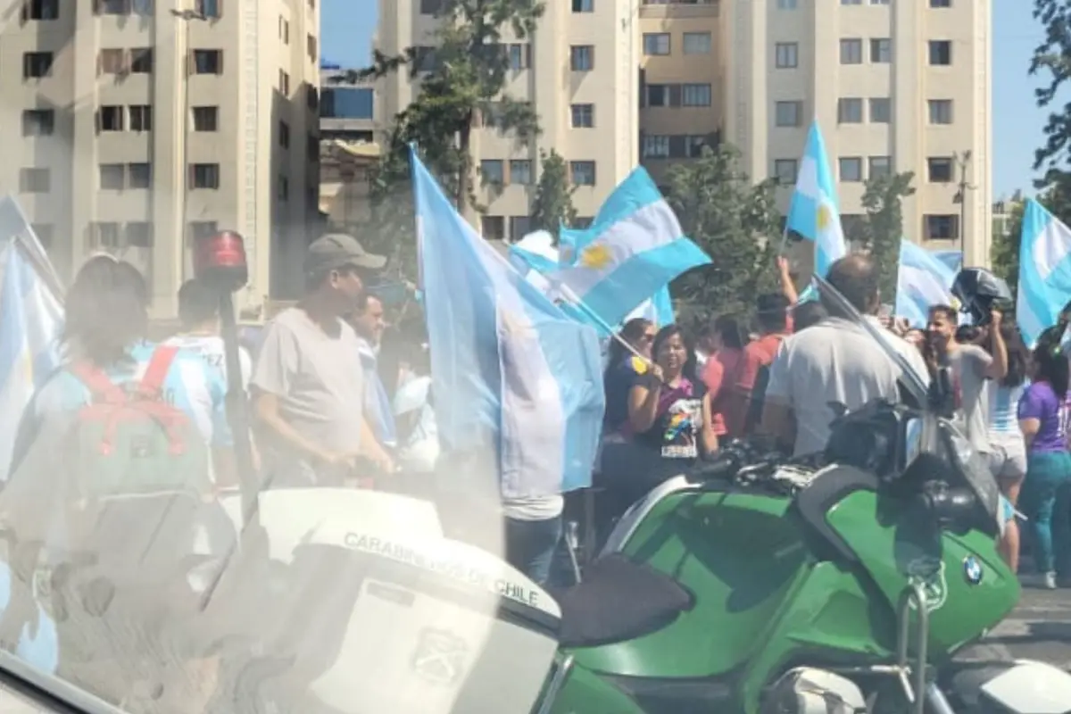 Argentinos celebran en Chile