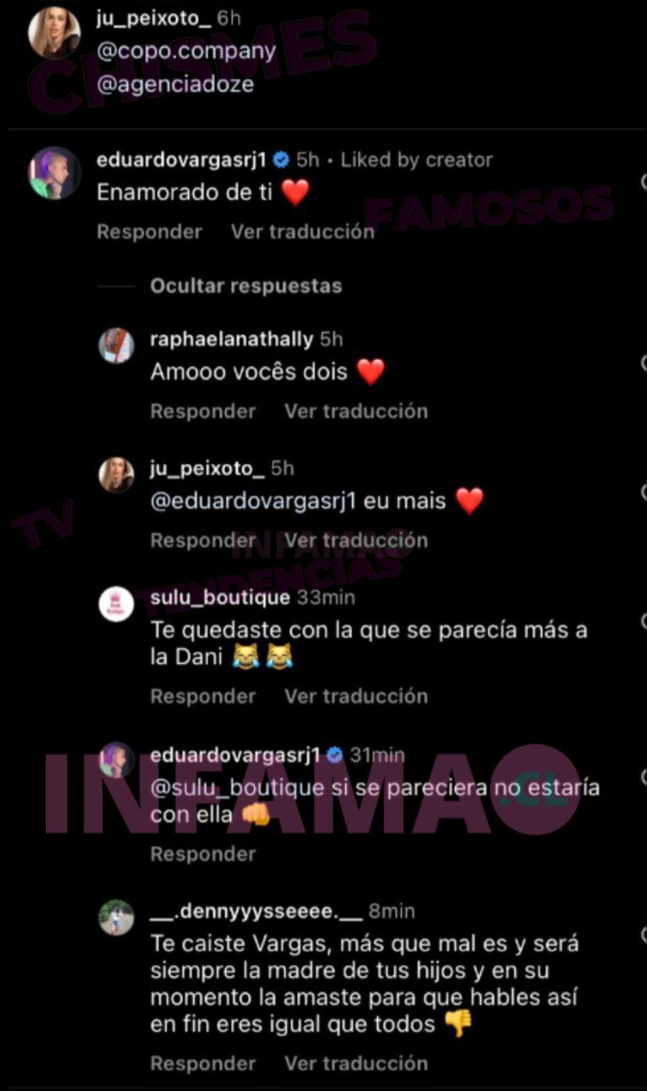 Este fue el comentario que desató la furia de la ex esposa de Eduardo Vargas