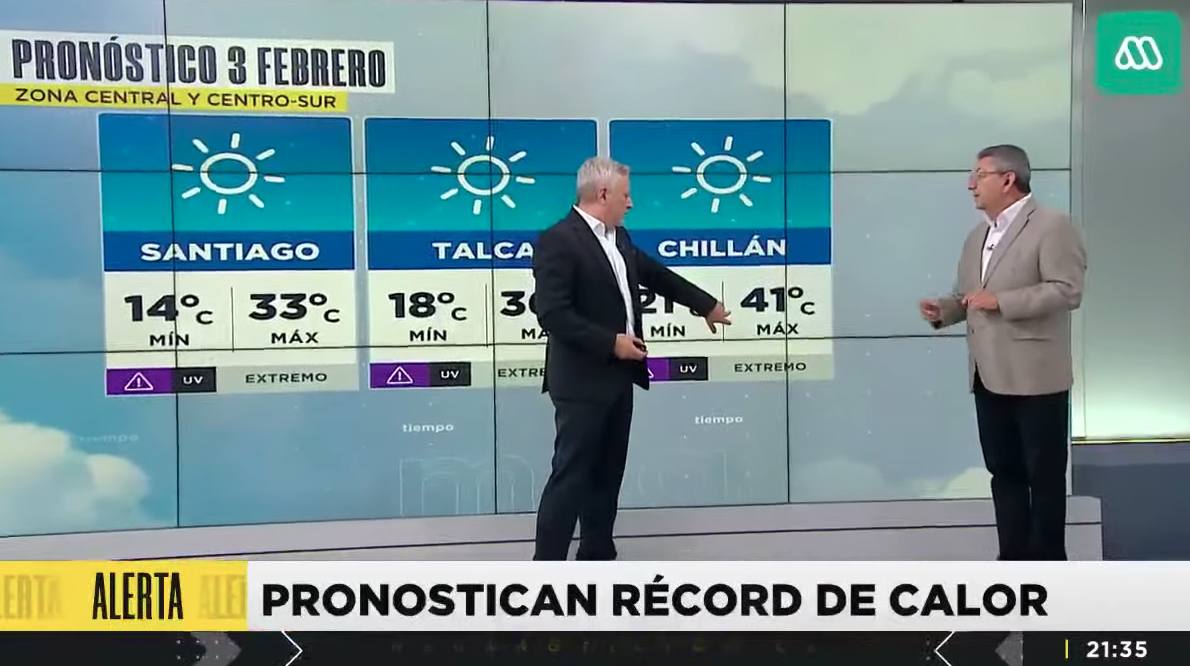Jayme Leyton / Jaime Leyton anunció 41 grados de máxima para Chillán el próximo 3 de febrero. No se descarta que se supere dicha cifra. 