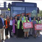 Santiago alcanza los 1000 buses electricos en el transporte público, 