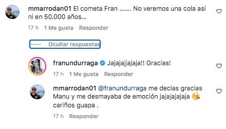 Fran Undurraga comentario / El comentario que recibió Fran Undurraga en Instagram