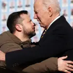 Joe Biden y Volodomir Zelenski, 