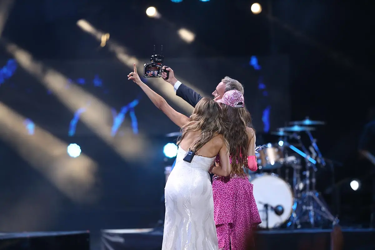 Tini, durante la segunda noche del Festival Internacional de la Canción de Viña del Mar 2023 Foto:Juan Pablo Carmona Y.