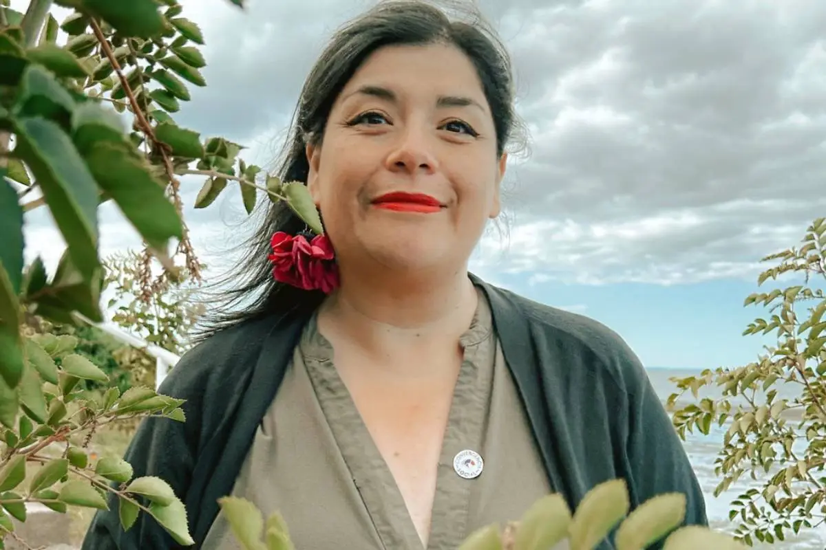 primer plano del rostro de Nancy Márquez