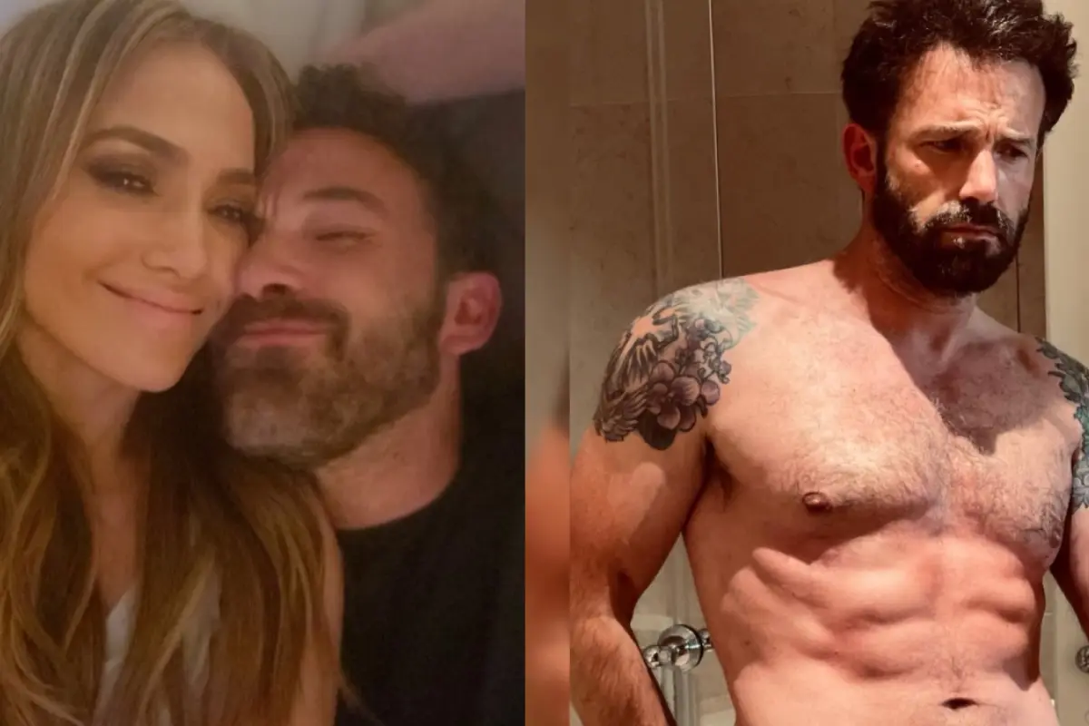 jennifer lopez y ben affleck selfie sin camiseta