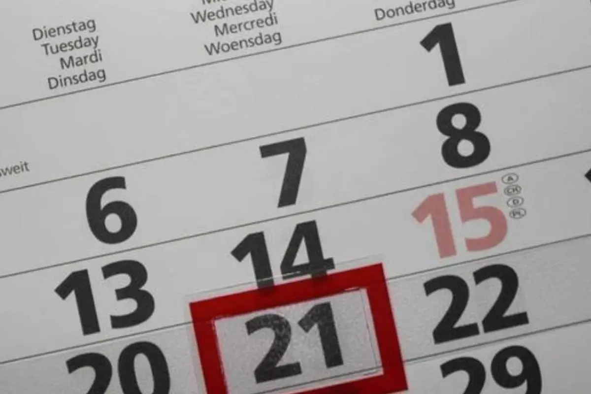 primer plano de calendario