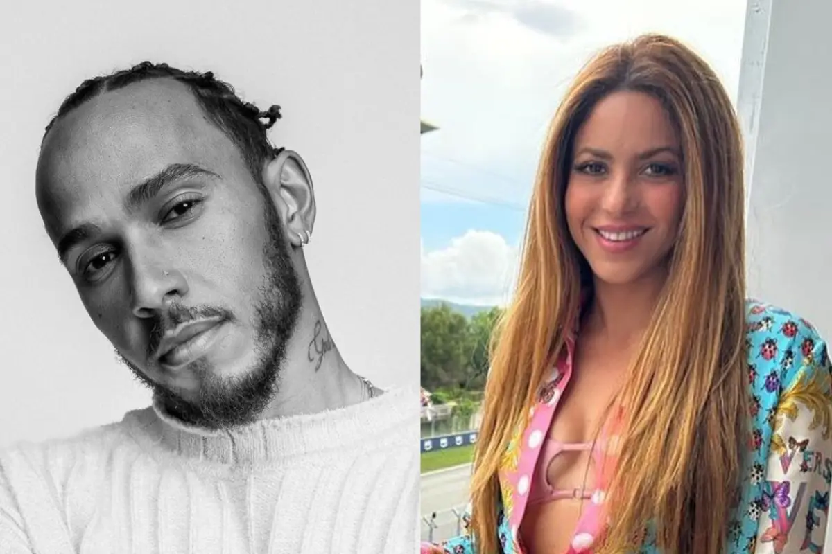 los rostros de lewis hamilton y shakira