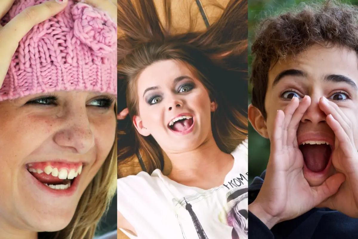 tres rostros expresivos, personalidad