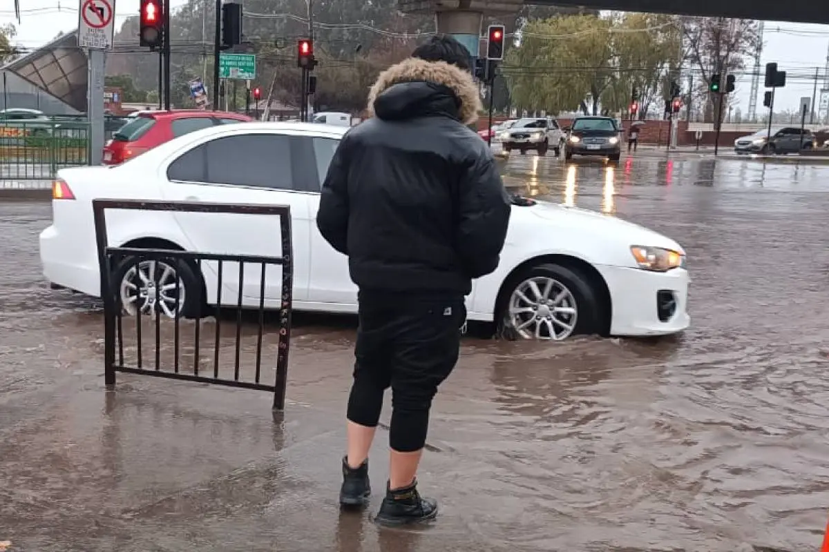 plano general de calles anegadas en Santiago