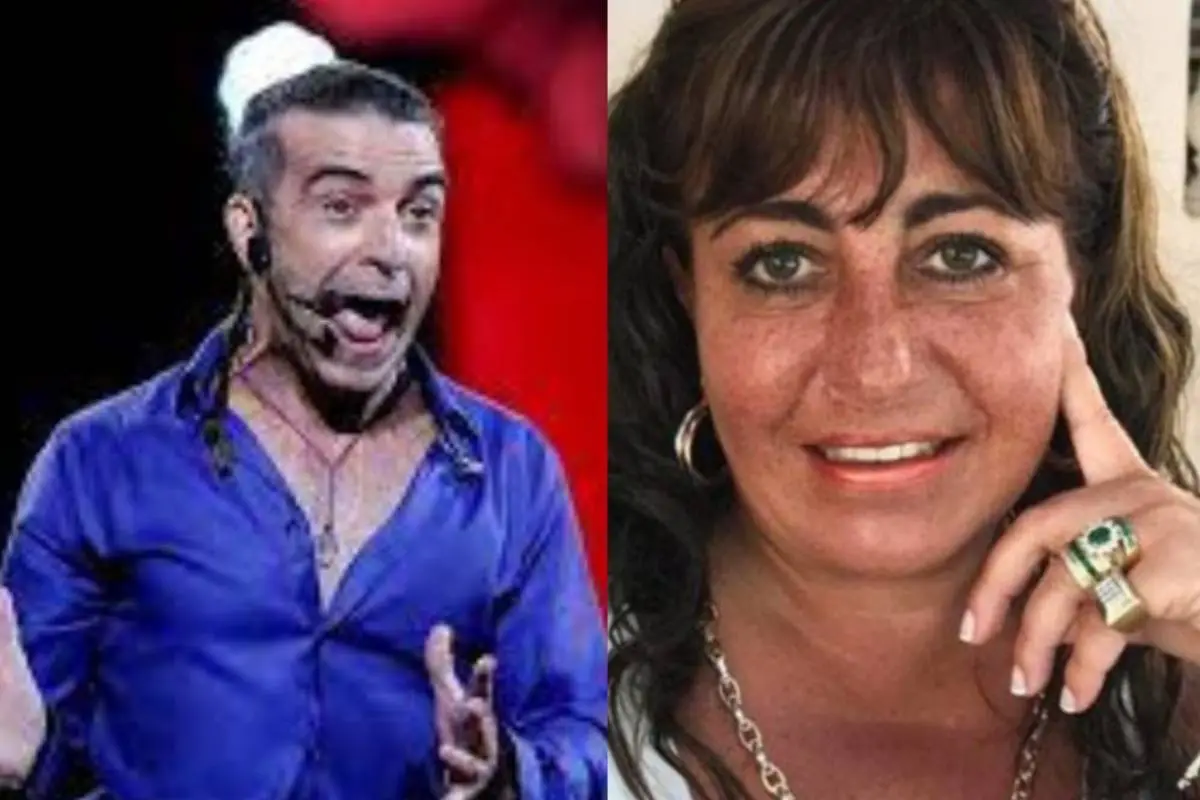 Jorge Alis con amisa azul y Helhue Sukni sonriendo