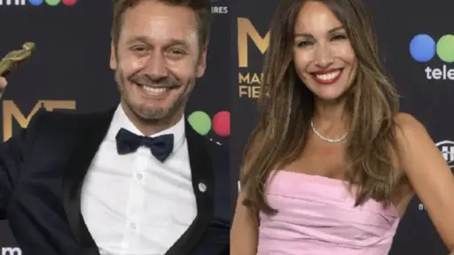 primer plano del rostro de Pampita y Benjamín Vicuña