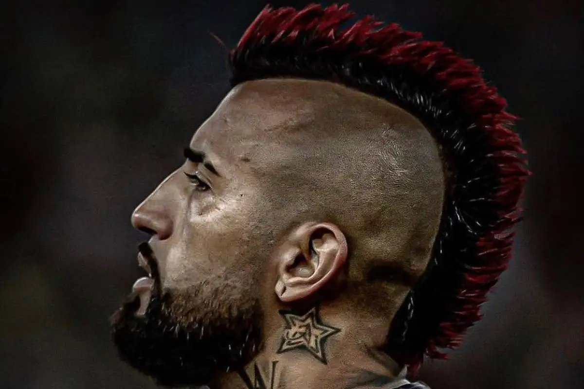 primer plano del rostro de Arturo Vidal