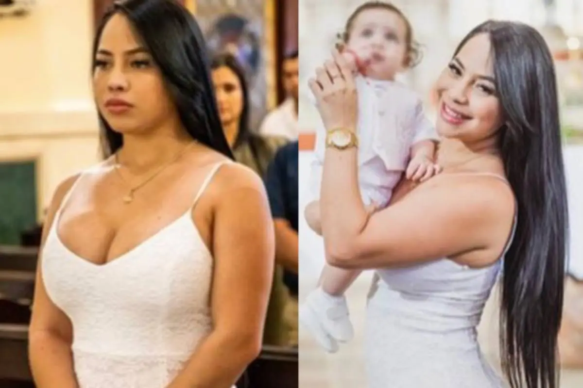 primer plano del rostro de mamá hot en bautizo