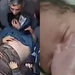 Plano general de mujer que tuvo bebé en el Metro