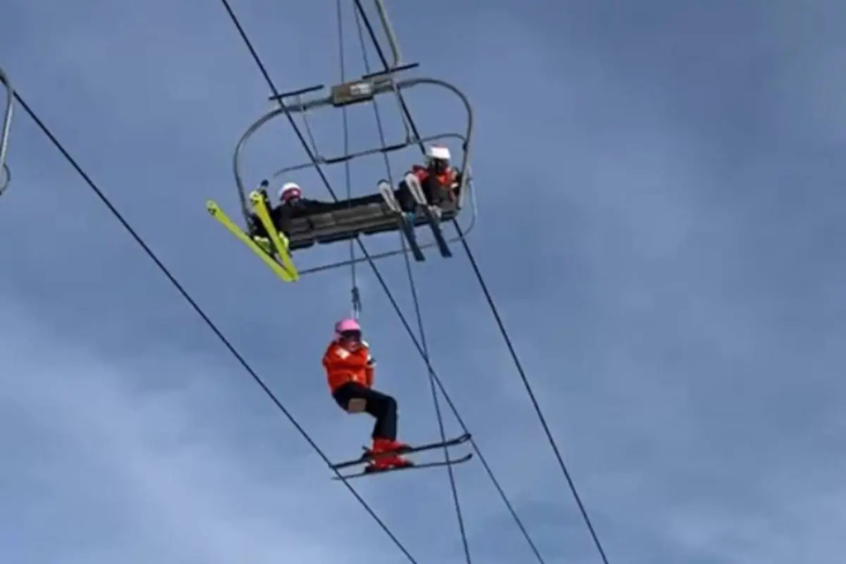 pasajeros atrapados en andarivel de Valle Nevado