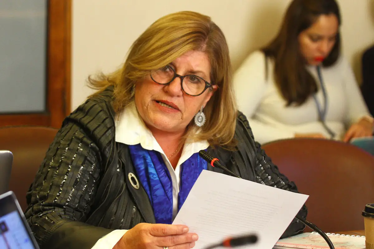 primer plano de la diputada Gloria Naveillán