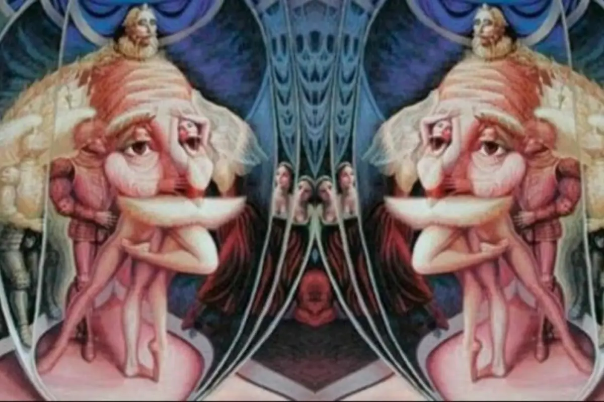 imagen ilustrada con múltipes dibujos de colores que forman un rostro