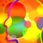 una ilustración multicolor donde se ve una silueta humana para explicar la empatía