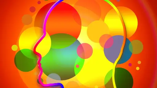 una ilustración multicolor donde se ve una silueta humana para explicar la empatía