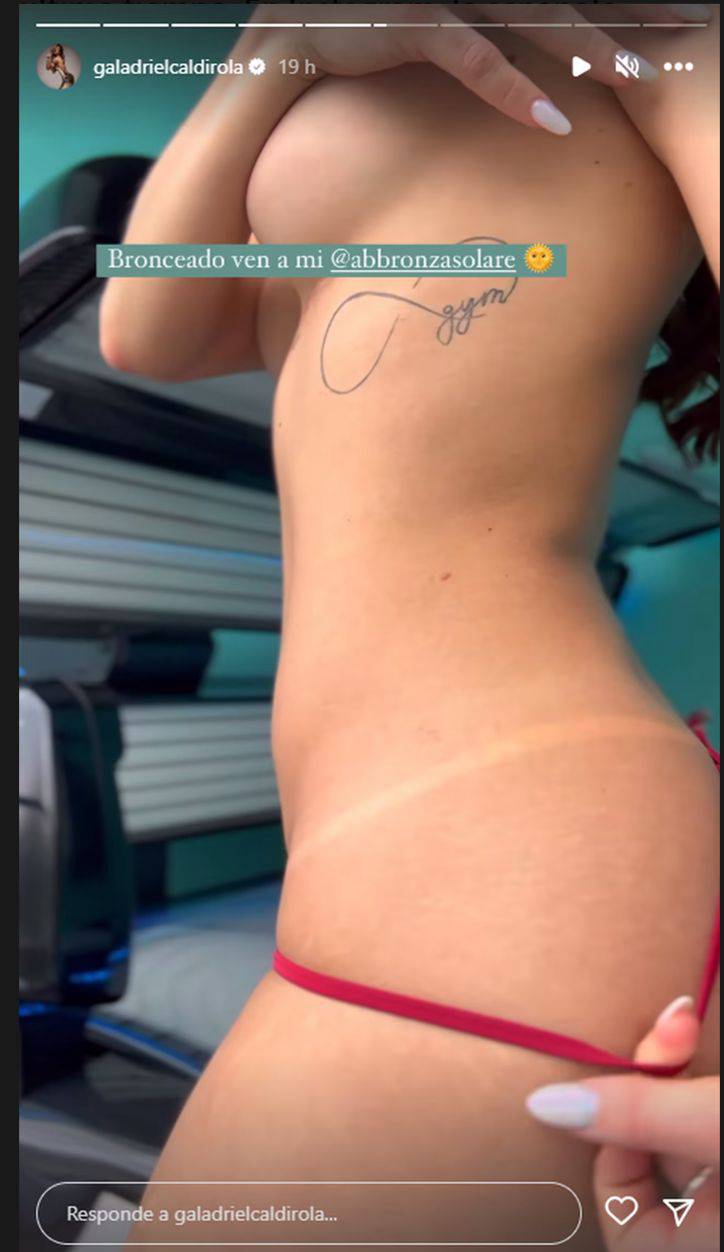 Esta es la comentada imagen de Gala Caldirola, donde mostró cómo luce su cuerpo bronceado sin marcas.