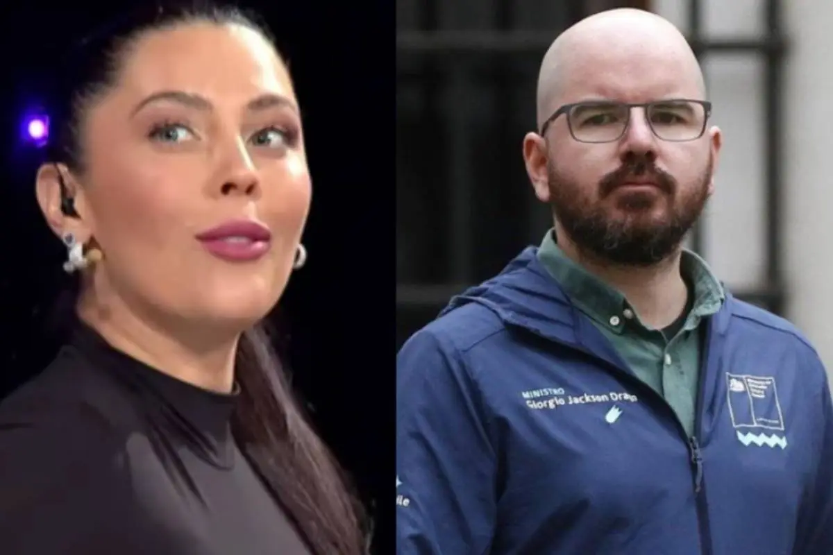 primer plano del rostro de Daniela Aránguiz y Giorgio Jackson