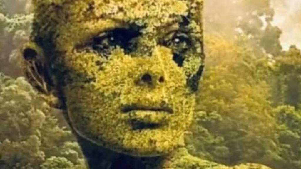 el rostro de una mujer formado con plantas y un bosque / 