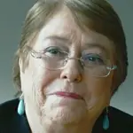 primer plano del rostro de Michelle Bachelet