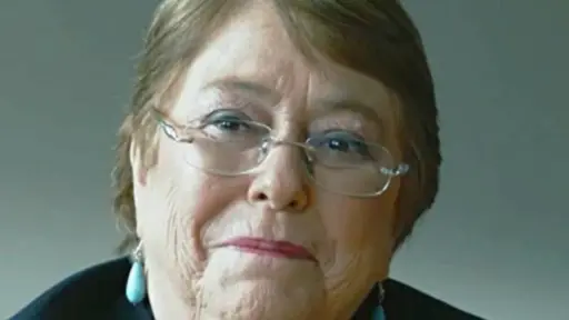 primer plano del rostro de Michelle Bachelet