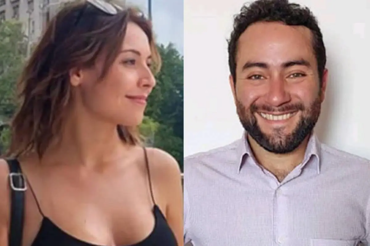 primer plano del rostro de Camila Polizzi y Sebastián Polanco
