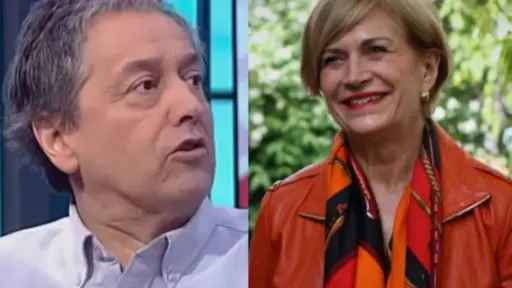 primer plano del rostro de Claudio Reyes y Evelyn Matthei