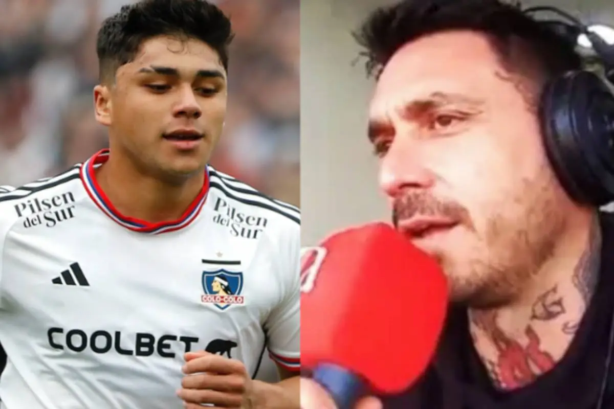 primer plano del rostro de Mauricio Pinilla y Damián Pizarro