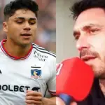 primer plano del rostro de Mauricio Pinilla y Damián Pizarro