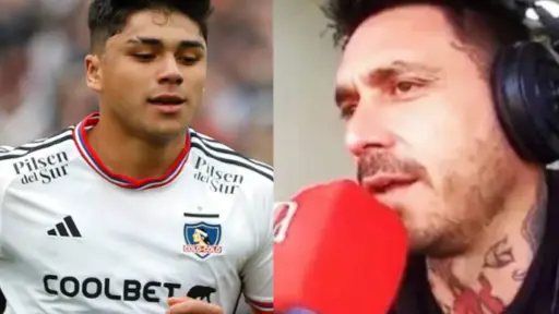 primer plano del rostro de Mauricio Pinilla y Damián Pizarro