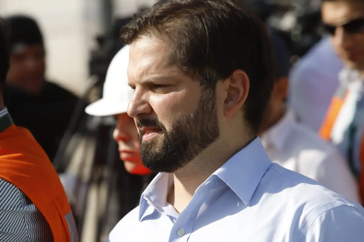 primer plano de Gabriel Boric