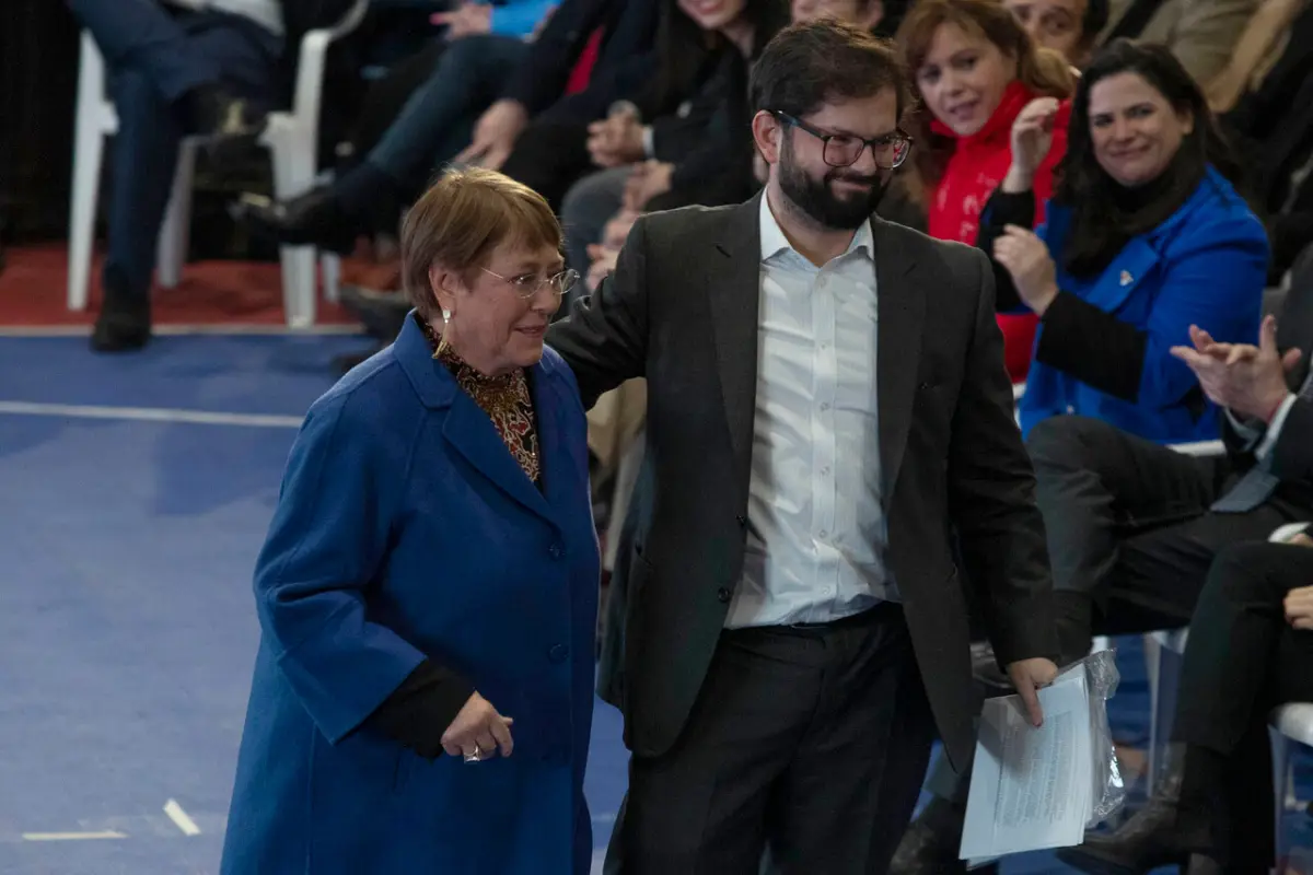 Michelle Bachelet junto al Presidente Gabriel Boric