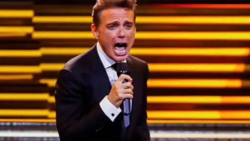 plano medio de Luis Miguel en concierto