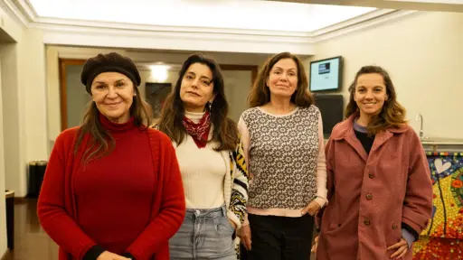 Mabel Farías, Solange Lackington, Daniela Lhorente y Karol Blum,