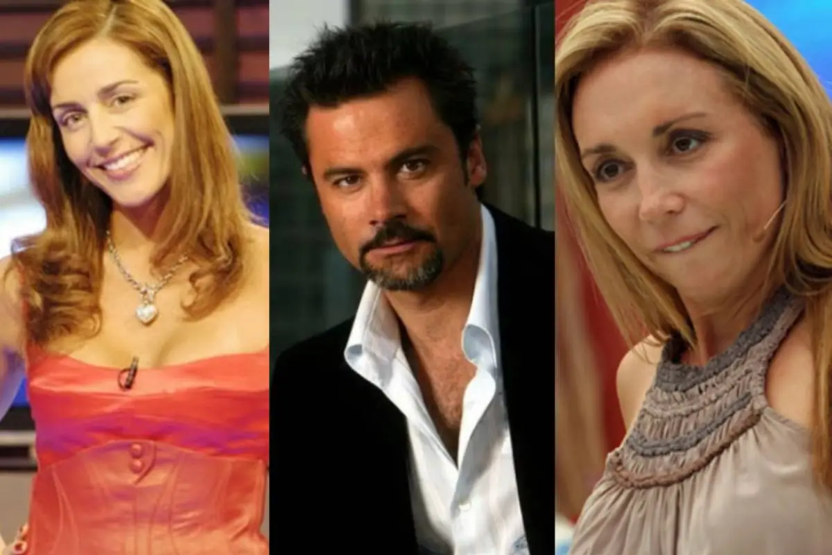 primer plano del rostro de Karen Doggenweiler, Felipe Camiroaga y Bárbara Rebolledo