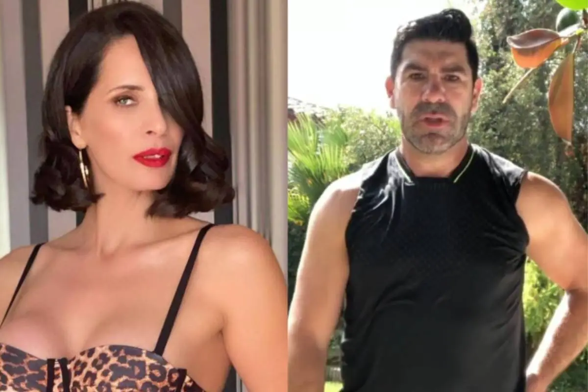 plano medio del rostro de Marcelo Salas y Rubia Soares