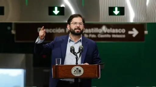 Gabriel Boric en inauguración de estación de Metro Quilucura