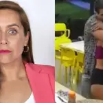 primer plano del rostro de Natalia Valdebenito y Sebastián acosando a Cony en Gran Hermano