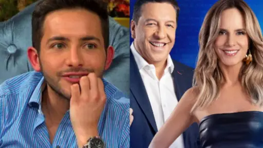 Julio César Rodríguez con Diana Bolocco, animadores de Gran Hermano