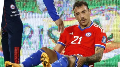 captura del seleccionado chileno de fútbol Matías Catalán lesionado