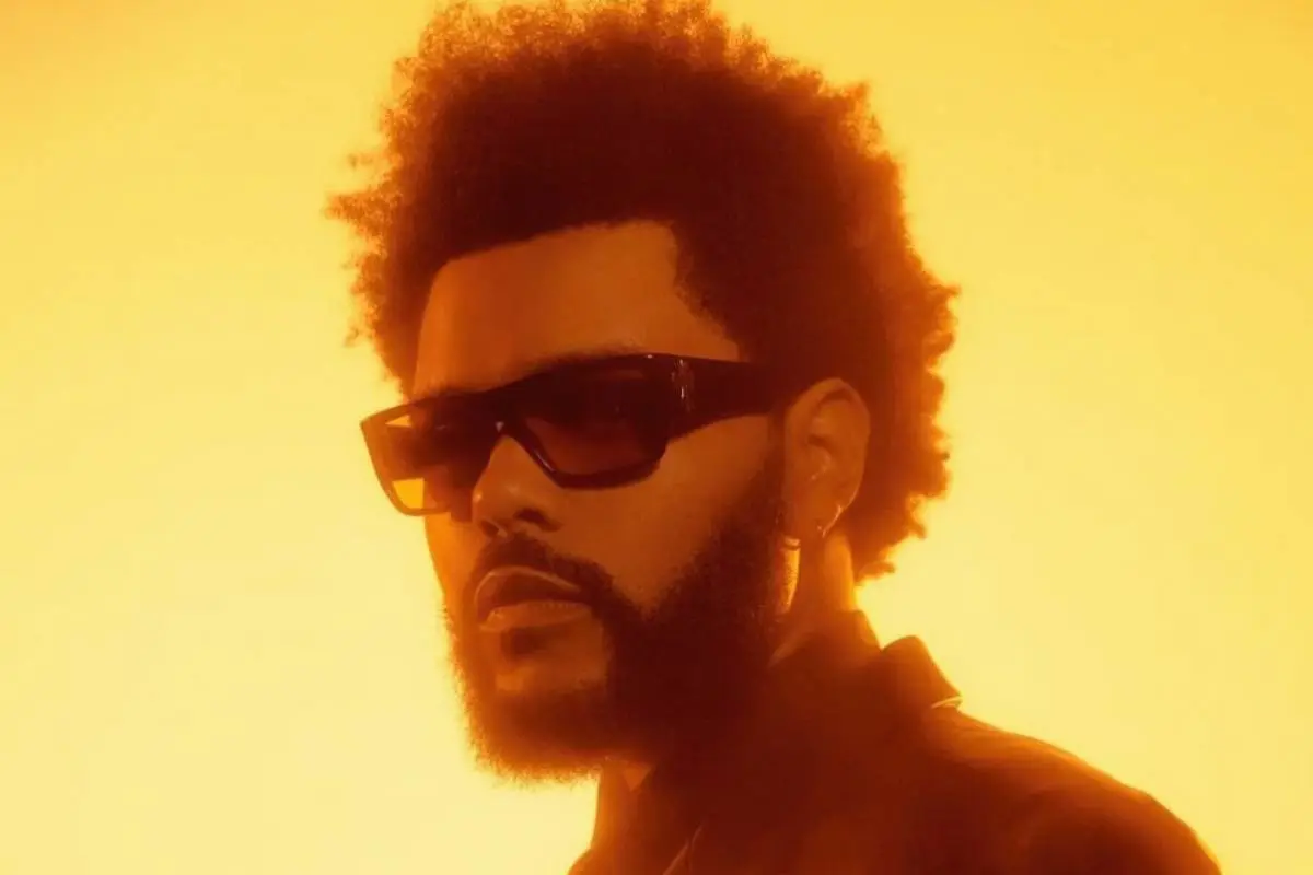 primer plano del rostro del cantante The Weeknd
