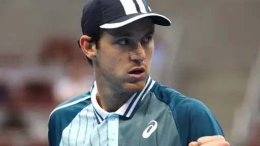 primer plano del rostro de Nicolás Jarry en ATP de Shanghai