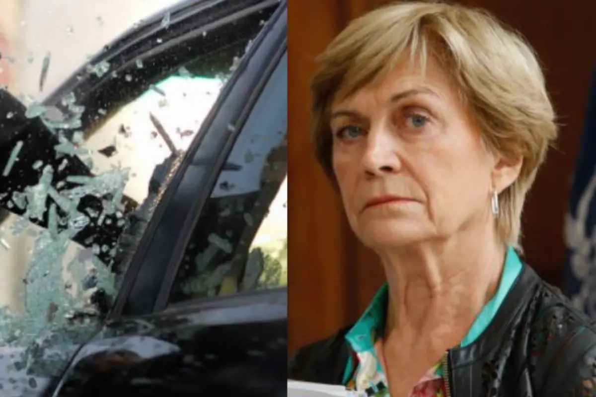 primer plano del rostro de Evelyn Matthei