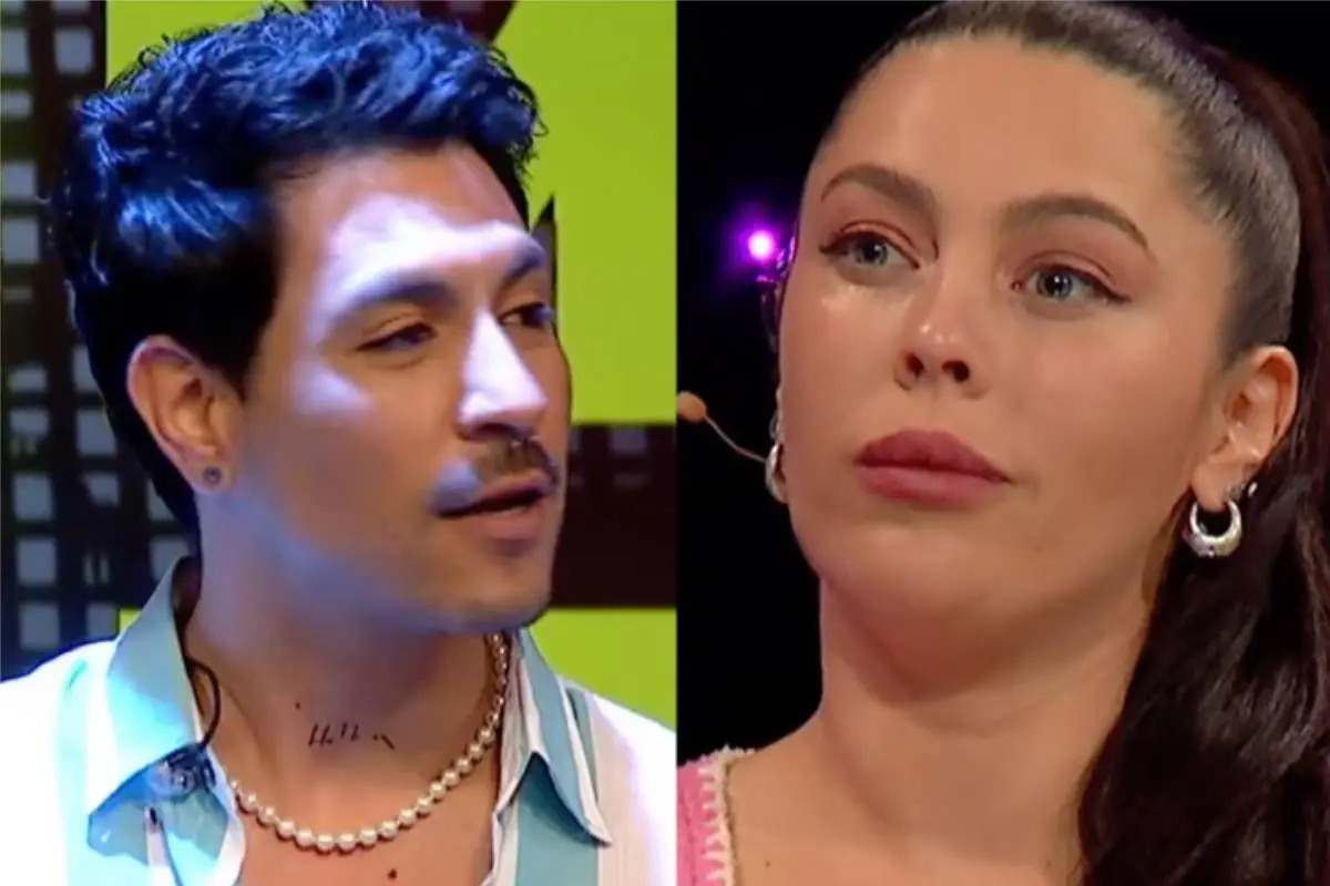 primer plano del rostro de Daniela Aránguiz y Pablo Candia