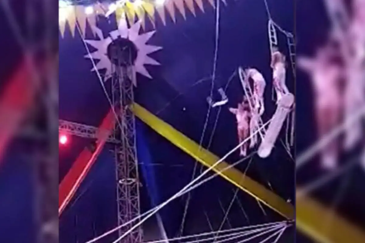trapecista chileno cae desde 9 metros en circo de China